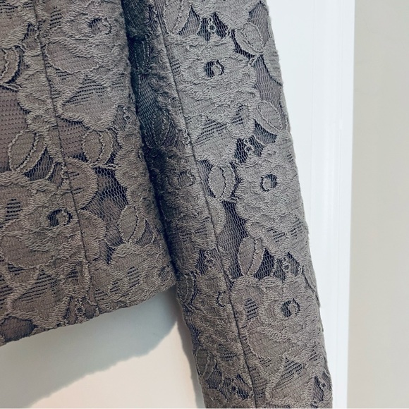 H & M Floral Lace Gray Jacket Blazer size EUR 34 US XS - Picture 8 of 9